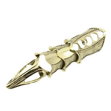Load image into Gallery viewer, Punk nail Rings Rock Scroll Joint Armor Knuckle Metal Full Finger Claw Rings Gifts Gold,Silver,Rose Gold #45