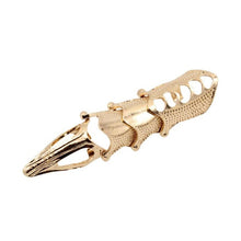 Load image into Gallery viewer, Punk nail Rings Rock Scroll Joint Armor Knuckle Metal Full Finger Claw Rings Gifts Gold,Silver,Rose Gold #45