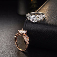 Load image into Gallery viewer, Flower Crystal Wedding Ring For Women Jewelry Accessories Rose Gold Gold Engagem