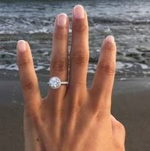 Load image into Gallery viewer, Round Brilliant Cut Engagement Rings For Women Zirconia Eight Heart Eight Arrows Fashion Jewelry