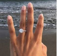 Load image into Gallery viewer, Round Brilliant Cut Engagement Rings For Women Zirconia Eight Heart Eight Arrows Fashion Jewelry