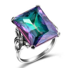 Load image into Gallery viewer, Fashion Silver Ring 4.3CT Mystic Rainbow Topaz Fashion Women Men Wedding Engagement